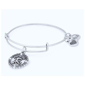 NWT Alex and Ani : because I love you silver ‘collectible’ charm bangle bracelet